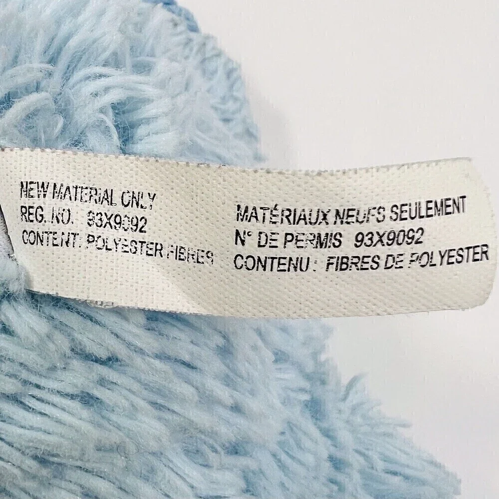 Aurora Baby Light Blue Polar Bear Plush Shaggy Floppy Ribbed Feet Stuffed Animal
